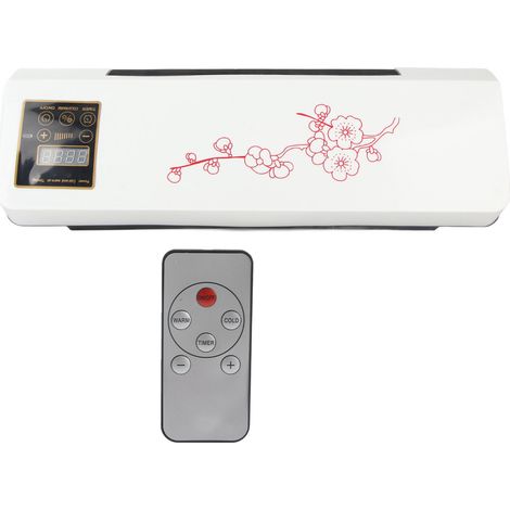 Calefactor Eléctrico de Pared 2000W con Mando, Silencioso y Seguro con Protección – Ideal para Baño, Dormitorio y Salón (1/5)