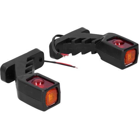 Paire de feux de gabarit latéraux 12-24V 9LED, couleurs jaune blanc rouge, lampe externe pour camions et remorques (1/5)