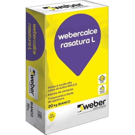 Webercalce rasatura l bianco sacco kg 20