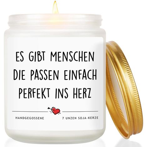 Bougie parfumée Lavande & Eucalyptus, bougie en cire de soja 7oz avec citation, cadeau petite amie