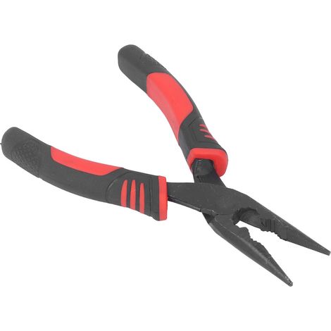 Spitzzange, ergonomischer, rutschfester Griff, hochkohlenstoffhaltiger Stahl, erhöhte Festigkeit, für industrielle Anwendungen, Drahtschneidwerkzeug, komfortabel und robust (1/5)