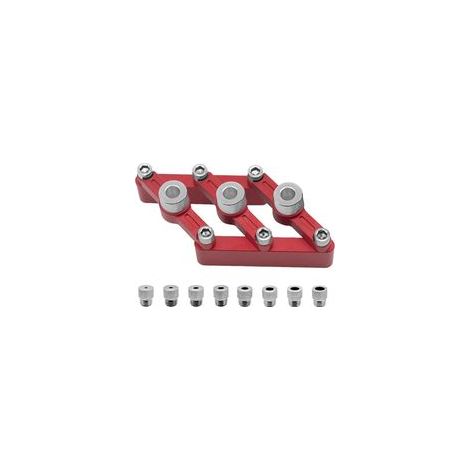 1 Ensemble Gabarit de Centrage Automatique Guide de Forage de Trou de Travail Du Bois Localisateur de Positionneur de Trou de Cheville en Alliage D'Aluminium avec Manchons de Forage de 3 à 10 (1/5)