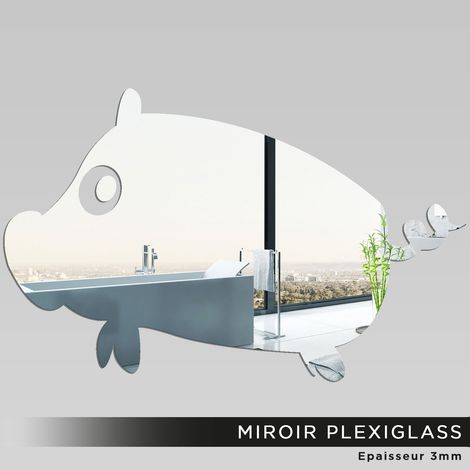 Miroir Plexiglass - Cochon - 38x60 cm (1/2)