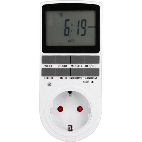 10A 50Hz minuterie de Sortie numérique Marche/arrêt Programmable 8 Boutons de Fonctionnement Interrupteur de synchronisation Intelligent Prise Accessoire pour Ventilateur de Lampe(Prise EU) (1/5)