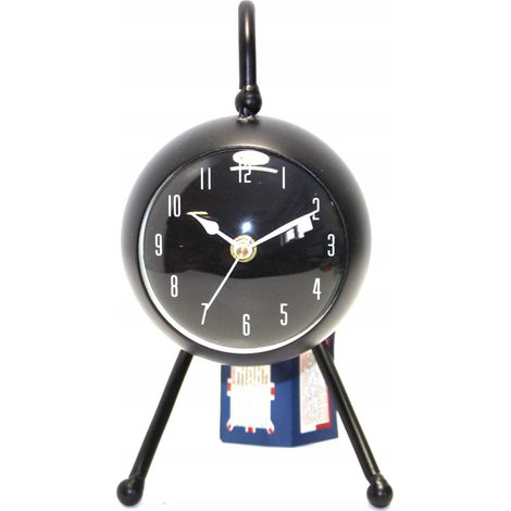 Elegante reloj de mesa de metal en color negro. (1/5)
