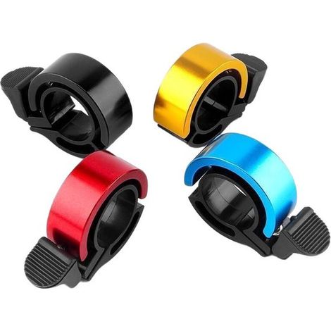 Lot de 4 - Sonnette de vélo - Sonnette VTT ultra-puissante - Accessoire vélo - Klaxon discret - Accessoire vélo pliant multicolore (1/5)