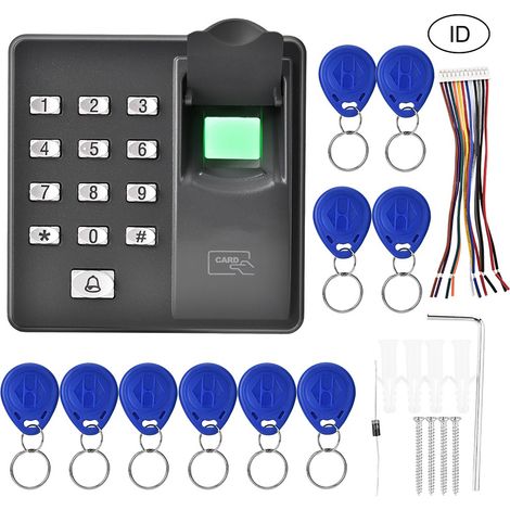 Lecteur RFID biométrique étanche, contrôle d'accès de porte par empreinte digitale, carte à puce (ID) (1/5)