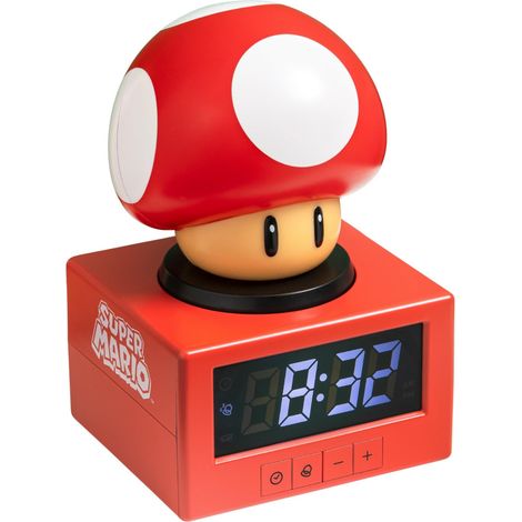 SUPER MARIO - CHAMPIGNON - RÉVEIL LUMINEUX ICON 12CM PALADONE 13124