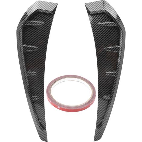 Couvercle D Aile De Ventilation - Garniture Carbone Noir - Panneau Caoutchouc PU Universel - 2 Pièces (1/5)