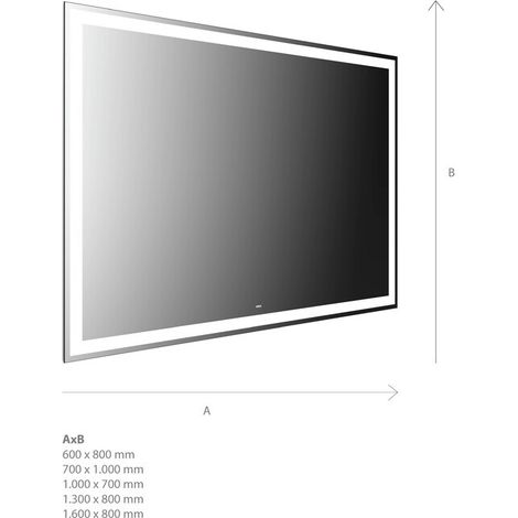 emco MI 300+ miroir lumineux LED, découpe lumineuse sur le bord, (1/4)