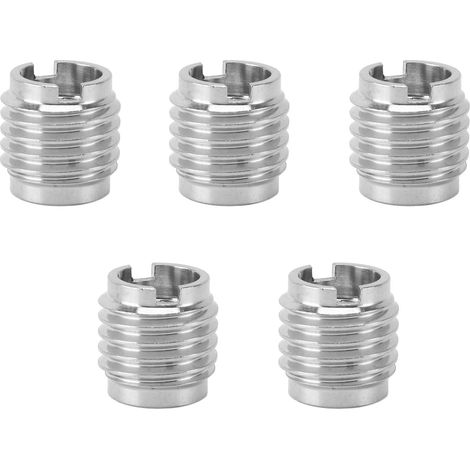Inserts filetés Acier inoxydable G3/8 pour poignée robinet bois Lot de 5 écrous moletés robustes antirouille (1/5)