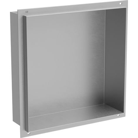 Mexen X-Wall-NR Einbauregal ohne Rahmen 30 x 30 cm, inox - 1911303010 (1/5)