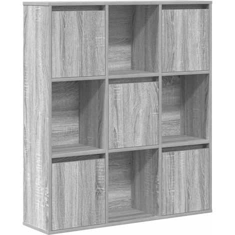 vidaXL Libreria Grigio Sonoma 89x24x101,5 cm in Legno Multistrato