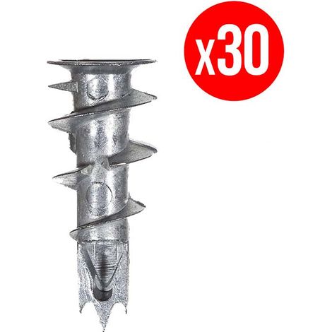 Bustina di 30 tasselli autofilettanti FISCHER 520181 metallo GKM-S - per materiali cavi - 35 mm