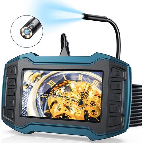 Industrielles Endoskop, 1080P HD-Endoskopkamera, 4,5-Zoll-IPS-Bildschirm-Endoskop mit 6 LEDs und 3 einstellbaren Helligkeiten, Rohrinspektionskamera mit wasserdichter IP67-Kamera, halbstarres Kabel (5 (1/5)