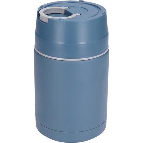 Vakuumisolierter Speisebehälter aus Edelstahl 304, 1000 ml, isolierte Lunchbox mit Klapplöffel, blau (1/5)