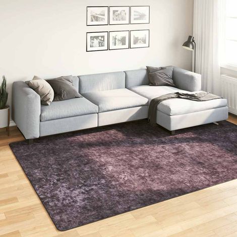 Teppich Waschbar 190x300 cm Anthrazit