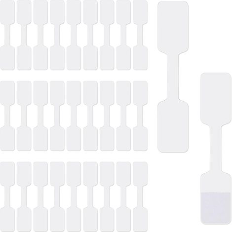 Étiquettes Autocollantes de Prix de Bijoux Vierges Étiquette de Prix de Bijoux Étiquette Auto-Adhésive d'Haltères Court Étiquette Rectangle d'Identification de Prix de Collier (200 Pièces)
