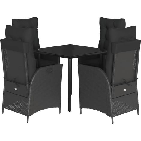 Maison Exclusive - Set de muebles jardín 5 pzas con cojines ratán (1/5)