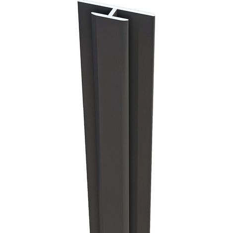 210cm H-Profil Aluminium Profil Verbindungsprofile für 3mm Aluverbundplatte Matt Schwarz