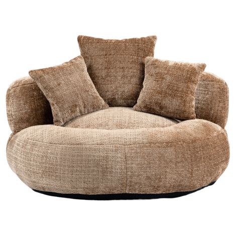 Fauteuil de détente confortable et résistant à dossier haut, avec repose-pieds et 3 coussins (convient aux adultes et aux enfants) fauteuil de jeu individuel pour la chambre ou le bureau (couleur mar