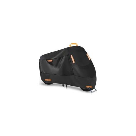 Housse de moto imperméable – housse universelle intérieure/extérieure – tissu Oxford 210D noir (1/5)