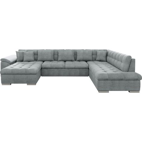 Sofá rinconero Comfivo Gemma, Flow 17, Función de descanso, Almacenaje, 348x205x76cm, 0