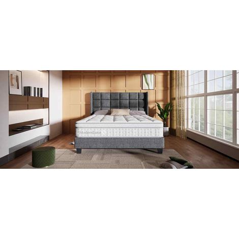 Matelas 140x200 cm H3 hybride 25 cm à 7 zones avec ressorts ensachés, mousse froide et housse respirante pour chambre et lit double (1/5)