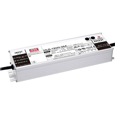 Mean Well HLG-185H-24AB Driver per LED Tensione costante 187.2 W 3.9 - 7.8 A 22 - 27 V/DC dimmerabile, Funzione dimmer
