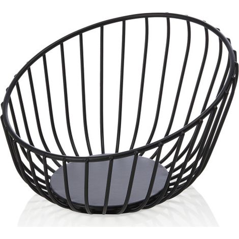 Panier buffet Ø 16 cm H 9,5 cm noir revêtu poudre métal - Was Germany (1/2)