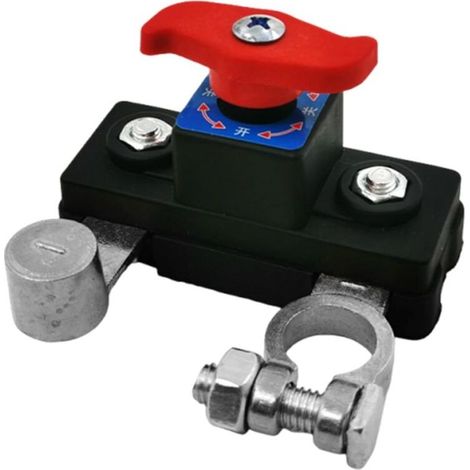 Coupe Circuit Batterie, Interrupteur À Lame Disjoncteur De Batterie, Contrôle De Déconnexion De Batteries De Voiture, Disjoncteur Batteries 12V 24V (1/5)
