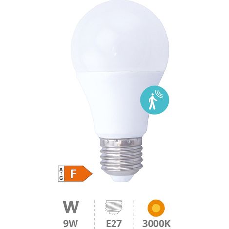 Bombilla LED 10W con sensor de presencia E27 3000K (1/3)