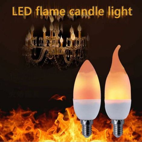 Ampoule Flamme - E14 - Effet Scintillant 360 Degres - 2 Unites (1/4)
