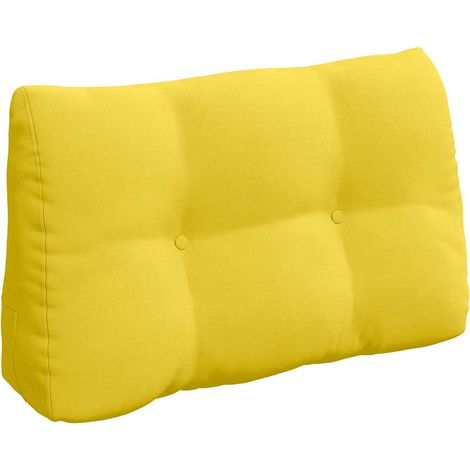 Coussin de Dos Jaune clair 80 x 24 x 50 cm tissu (1/5)