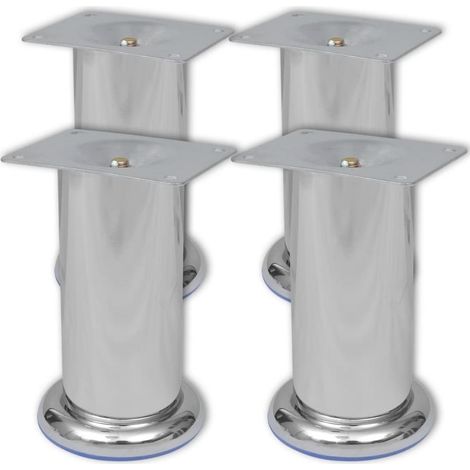 Pieds ronds de canapé 8 pcs Pied de meuble Chrome 120 mm CFW62033 (1/4)