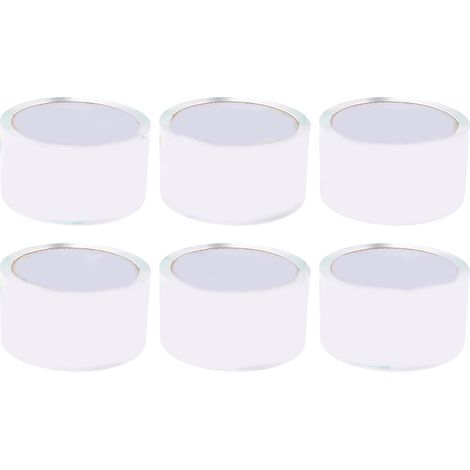 Lot de 6 rouleaux de ruban adhésif transparent haute transparence 48 mm, indéchirable, pour déménagement et transport express (1/5)