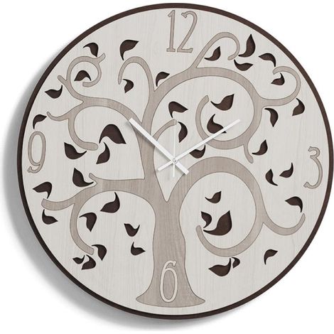 Orologio da parete tondo D50 in legno laminato RSN - NATURA (1/3)