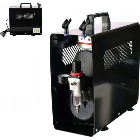DOPPELKOLBEN-AIRBRUSH-KOMPRESSOR MIT 3,5-L-ZYLINDER 6 BAR LEISE, AUTOMATISCHER START-STOPP (1/5)
