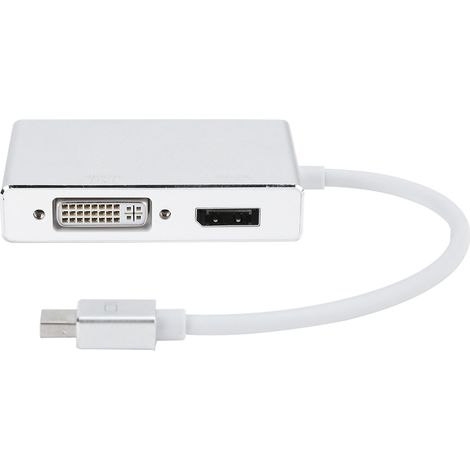 Adaptateur 4 en 1 Mini DPP vers VGA/DVI/DP/HDMI pour ordinateur (1/5)