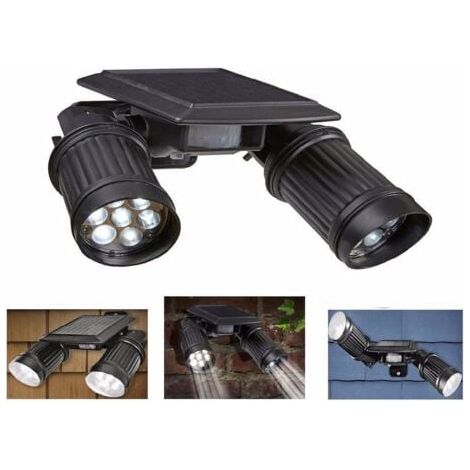 14 LED Solar Wandleuchte Bewegungsmelder Sicherheit Wandleuchte 2 Kopf Wasserdicht