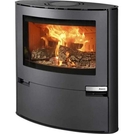 Aduro Aduro 15 Holzheizofen 6,5 kW Ellipse Stahl Schwarz 50 cm Scheibensicht 140 m² (1/5)