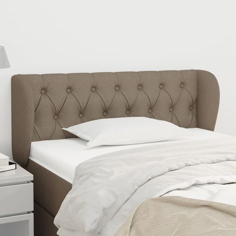 vidaXL Testiera ad Orecchio Tortora 103x23x78/88 cm in Tessuto (1/5)