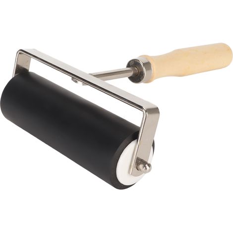 Rouleau En Caoutchouc - Poignée En Bois - Pour Impression Et Loisirs Créatifs - 10 Cm - Lot De 1 (1/5)