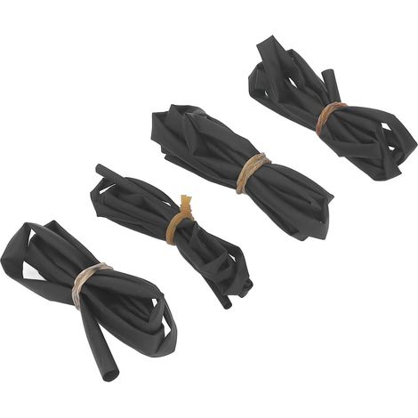 Kit de 4 gaines thermorétractables adhésives pour applications électriques, diamètres : 3 mm, 4 mm, 5 mm, 6 mm, longueur : 1 mètre (1/5)