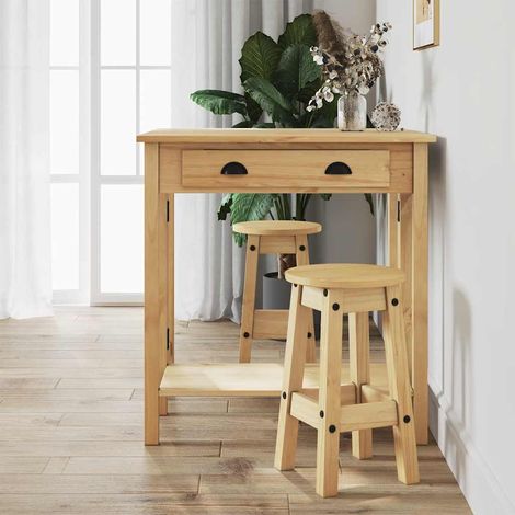 vidaXL 3 Piece Bar Set Solid Wood Pine (1/5)