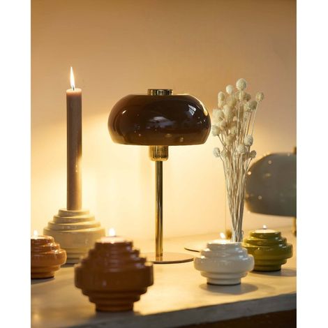 Lampe à poser brun brillant et doré Surin (1/4)