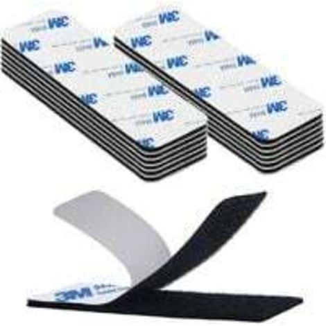 20 pièces Scratch Autocollant Double Face 3 x 10 cm, Bande Agrippantes Adhésives 3M Extra Fort Rectangle Adhésif,Ruban adhésif divers, (1/5)