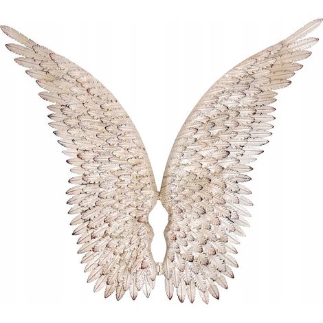 Décoration murale - Ailes d'ange en métal blanc (1/5)