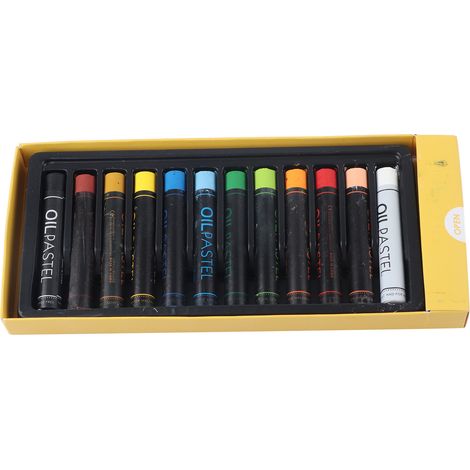 Oil Pastels Heavy Color Cylindrical Oil Painting Stick for Graffiti Art Painting Drawing12 Colors (1/5)