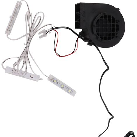 Souffleur d'air pour décorations gonflables de Noël avec 3 ampoules LED blanches pour décorations extérieures de fêtes (prise UE 220-240 V). (1/5)